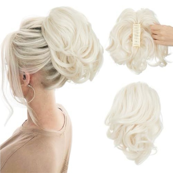 Other - Blonde Clip-In Messy Bun Hairpiece - Natural Look